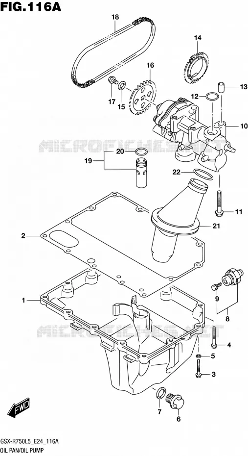 CARTER INFERIEUR - POMPE A HUILE Suzuki MOTO 750 GSX-R 2015  GSX-R750 L5 (E24)