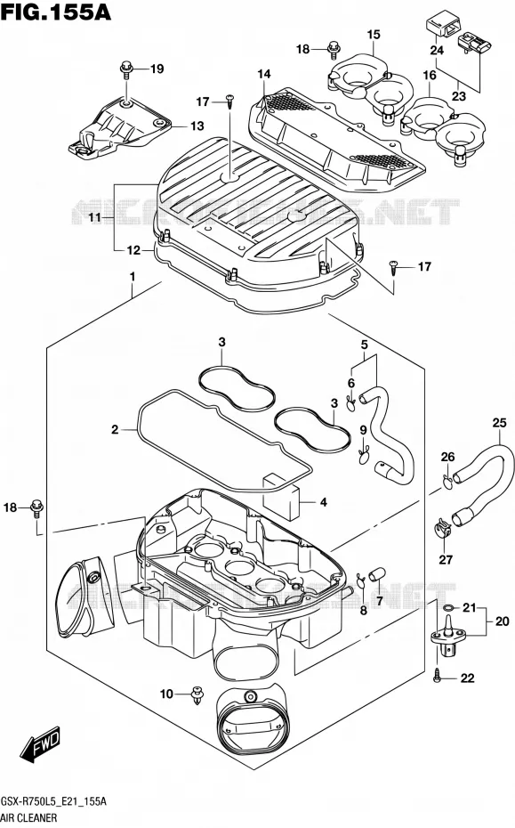 FILTRE A AIR Suzuki MOTO 750 GSX-R 2015  GSX-R750UF L5 (E21)