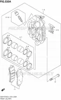 ETRIER DE FREIN AVANT pour Suzuki GSX-R 750 2014