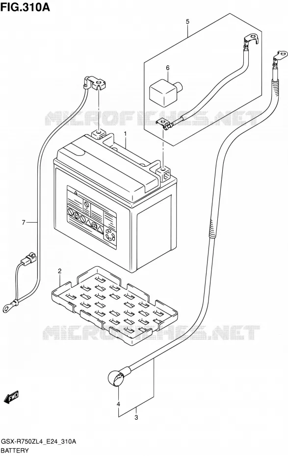 BATTERIE Suzuki MOTO 750 GSX-R 2014  GSX-R750Z L4 (E24)