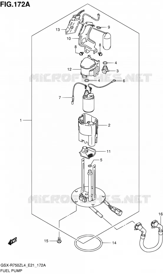 POMPE A ESSENCE Suzuki MOTO 750 GSX-R 2014  GSX-R750ZUF L4 (E21)