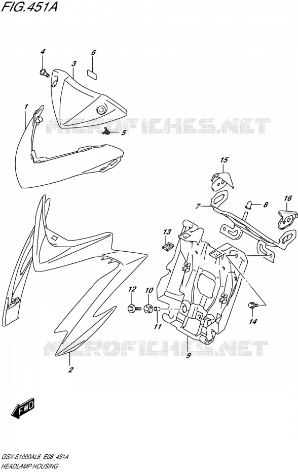 BOL DE PHARE Suzuki MOTO 1000 GSX-S 2016  GSX-S1000A L6 (E08)