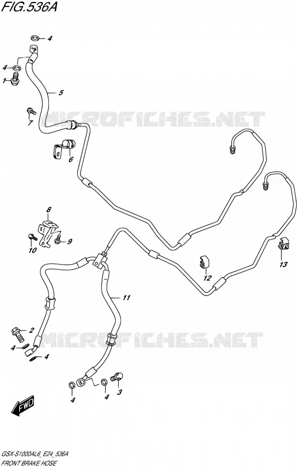 DURITE DE FREIN AVANT Suzuki MOTO 1000 GSX-S 2016  GSX-S1000A L6 (E24)