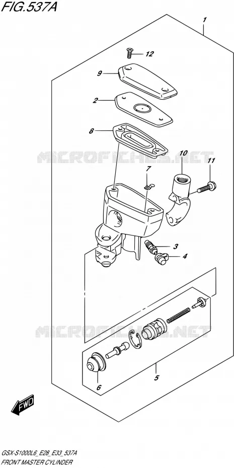 MAITRE CYLINDRE AVANT Suzuki MOTO 1000 GSX-S 2016  GSX-S1000A L6 (E28 E33)