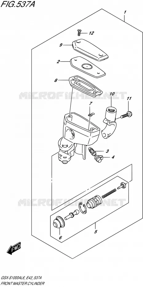 MAITRE CYLINDRE AVANT Suzuki MOTO 1000 GSX-S 2016  GSX-S1000A L6 (E43)