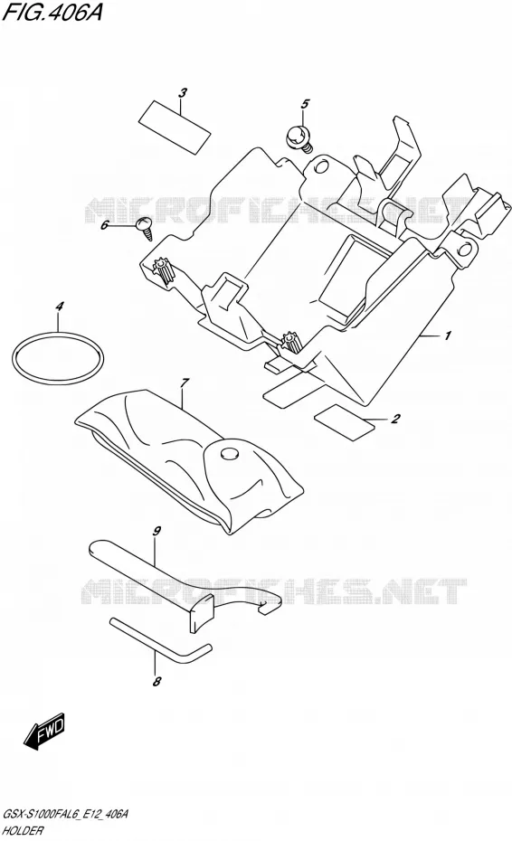 SUPPORT Suzuki MOTO 1000 GSX-S 2016  GSX-S1000FA L6 (E12)