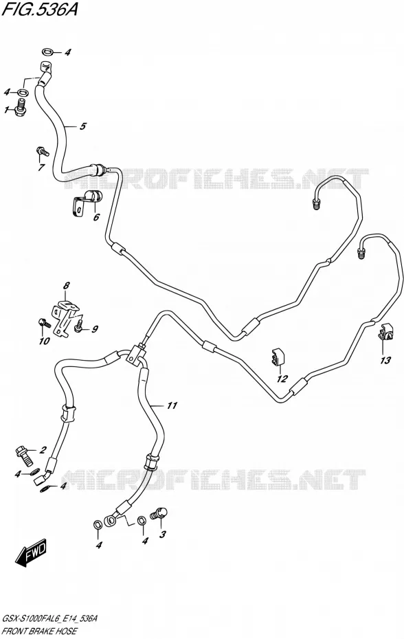 DURITE DE FREIN AVANT Suzuki MOTO 1000 GSX-S 2016  GSX-S1000FA L6 (E14)