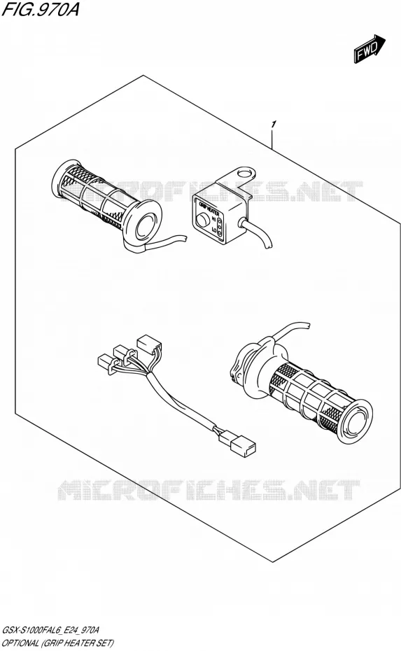 OPTIONS (GRIP HEATER SET) Suzuki MOTO 1000 GSX-S 2016  GSX-S1000FA L6 (E24)
