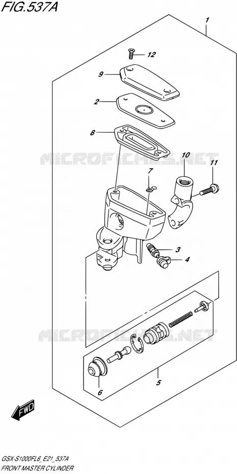 MAITRE CYLINDRE AVANT Suzuki MOTO 1000 GSX-S 2016  GSX-S1000FUF L6 (E21)