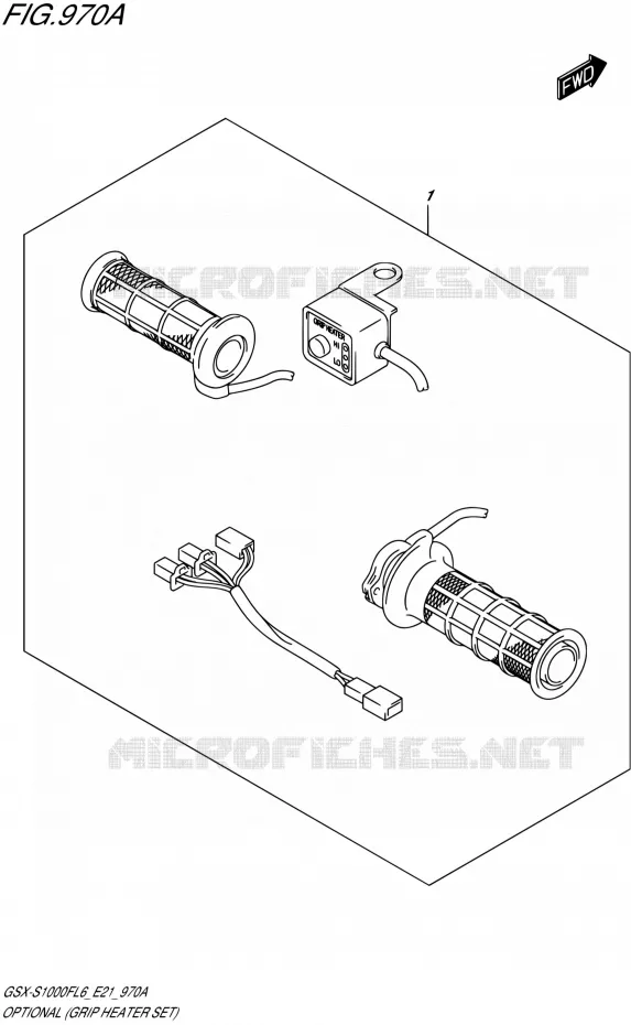 OPTIONS (GRIP HEATER SET) Suzuki MOTO 1000 GSX-S 2016  GSX-S1000FUF L6 (E21)