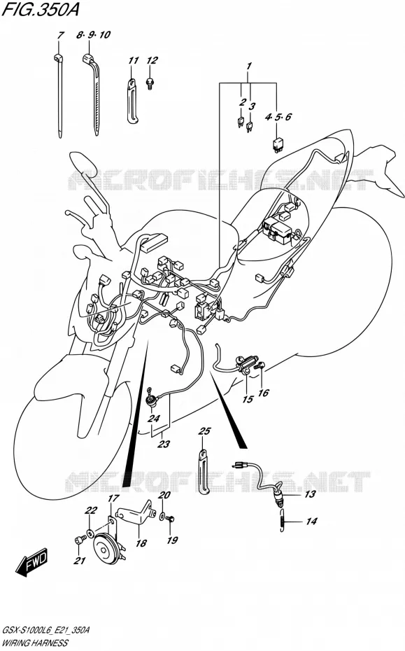 FAISCEAU ELECTRIQUE (GSX-S1000L6 E21) Suzuki MOTO 1000 GSX-S 2015  GSX-S1000UF L6 (E21)