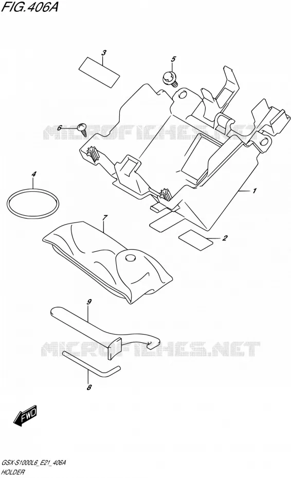 SUPPORT Suzuki MOTO 1000 GSX-S 2015  GSX-S1000UF L6 (E21)