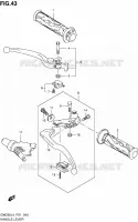 ENSEMBLE LEVIERS   POIGNEES pour Suzuki INAZUMA 250 2014