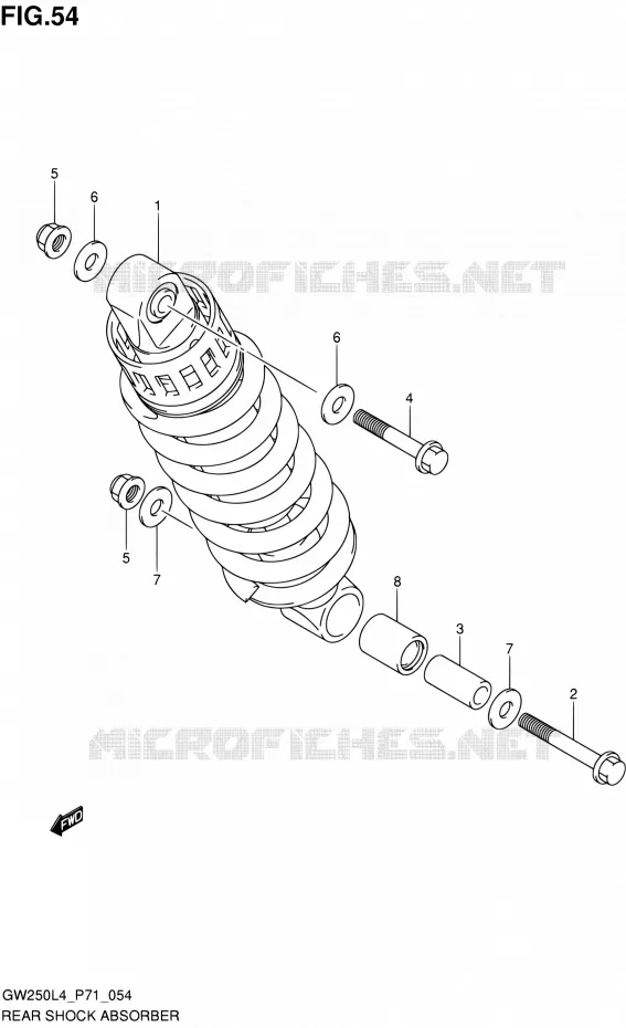 AMORTISSEUR ARRIERE Suzuki MOTO 250 INAZUMA 2014  GW250 L4 (P71)