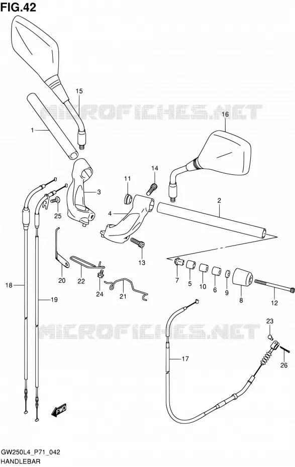 GUIDON Suzuki MOTO 250 INAZUMA 2014  GW250 L4 (P71)