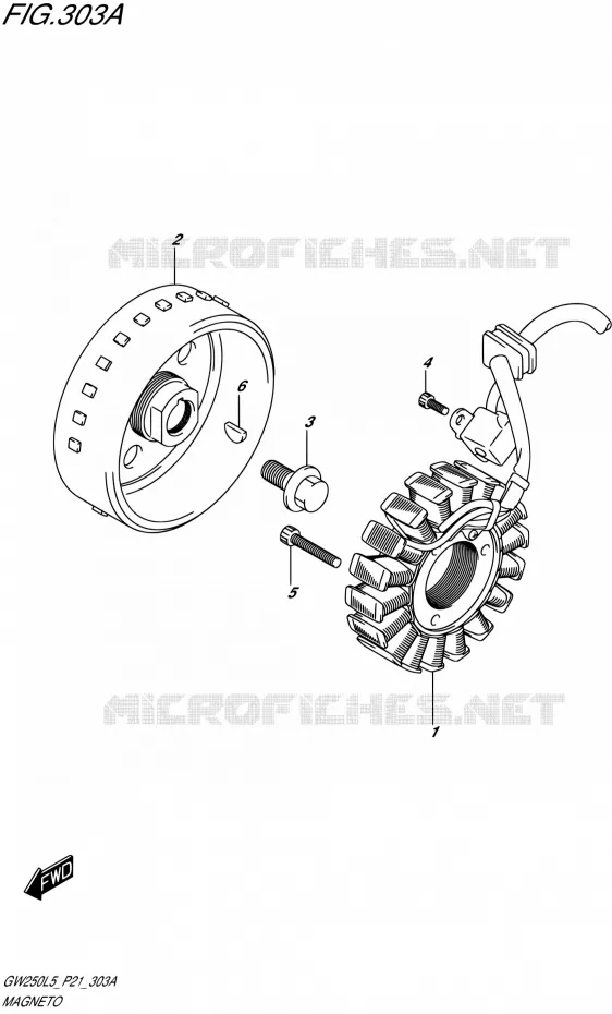 ALLUMAGE ROTOR - STATOR Suzuki MOTO 250 INAZUMA 2015  GW250 L5 (P21)
