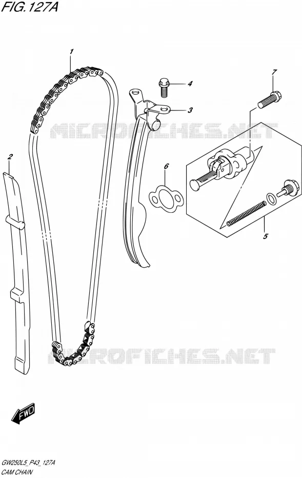 DISTRIBUTION Suzuki MOTO 250 INAZUMA 2015  GW250 L5 (P43)