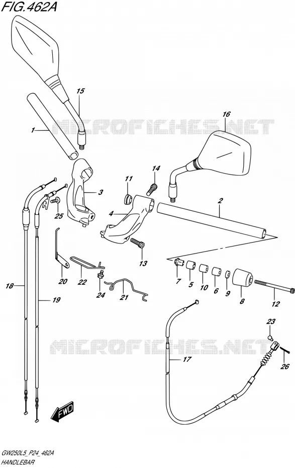 GUIDON Suzuki MOTO 250 INAZUMA 2015  GW250 L5/GW250Z L5 (P24)