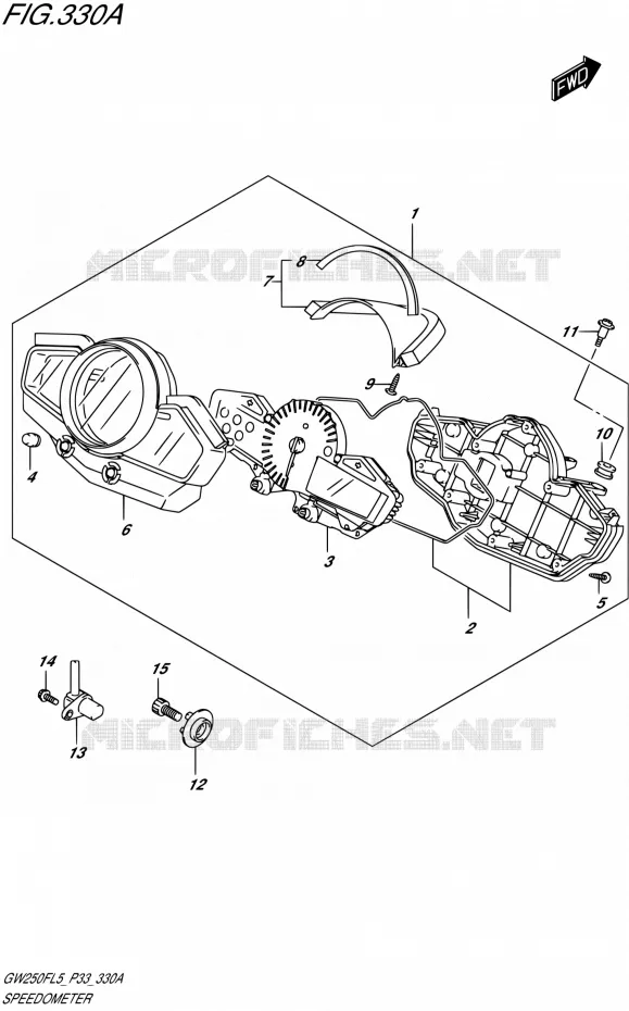 COMPTEUR Suzuki MOTO 250 INAZUMA 2015  GW250F L5 (P03,P28,P33)