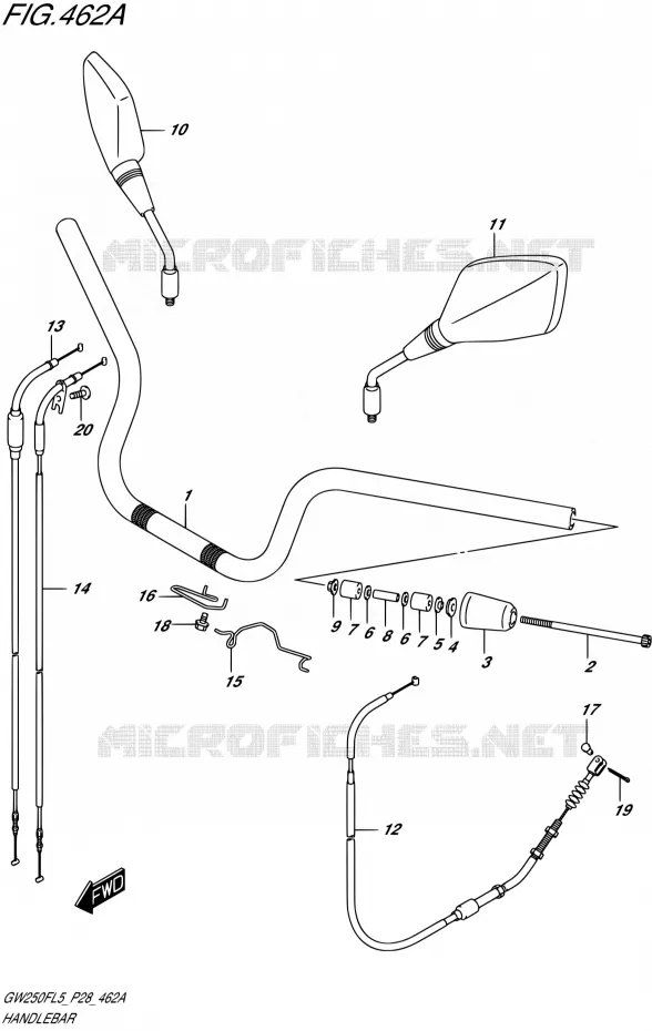 GUIDON Suzuki MOTO 250 INAZUMA 2015  GW250F L5 (P28)