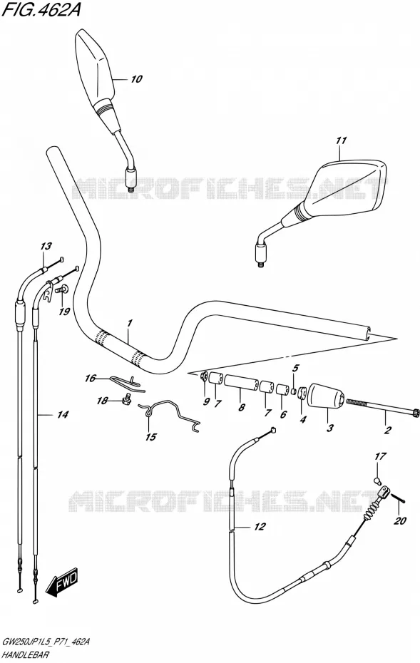 GUIDON Suzuki MOTO 250 INAZUMA 2015  GW250JP1 L5 (P71)