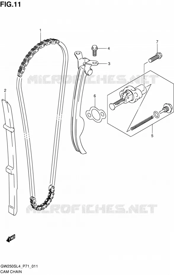 DISTRIBUTION Suzuki MOTO 250 INAZUMA 2014  GW250S L4 (P71)
