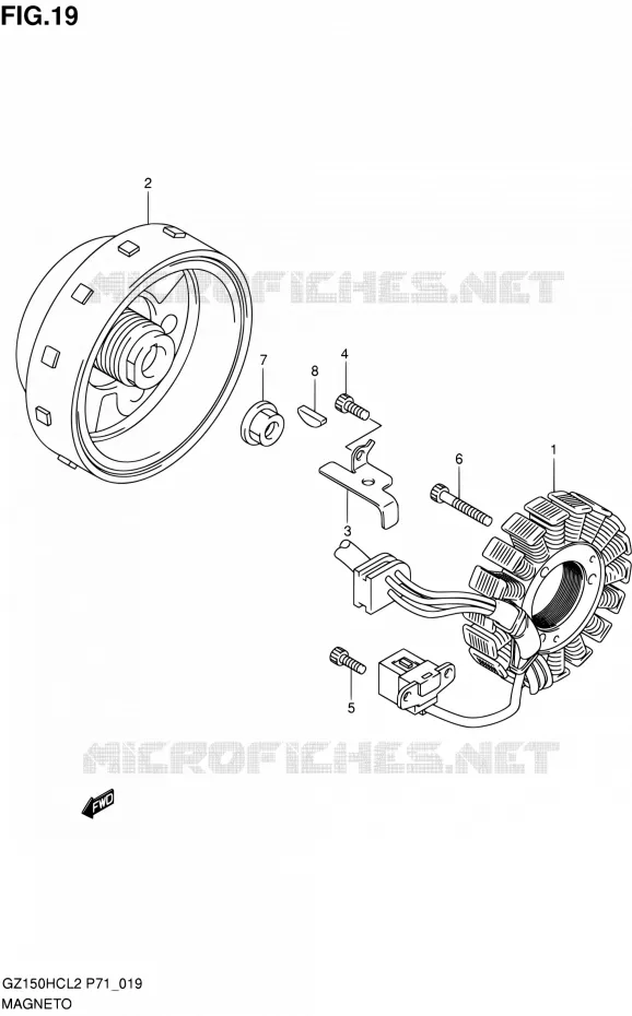 ALLUMAGE ROTOR - STATOR Suzuki MOTO 150 GZ 2012  GZ150HC L2 (P71)
