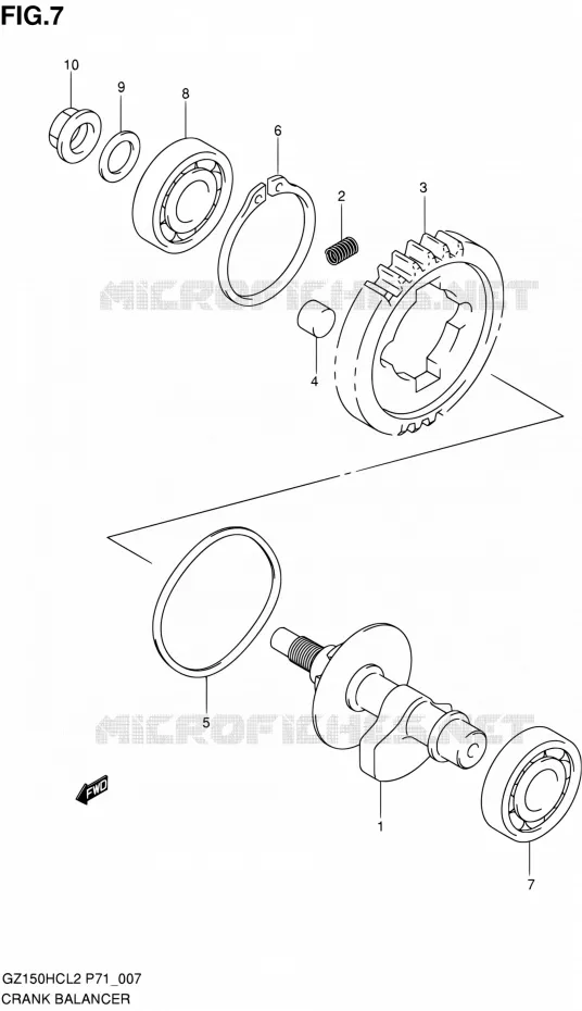 BALANCIER Suzuki MOTO 150 GZ 2012  GZ150HC L2 (P71)