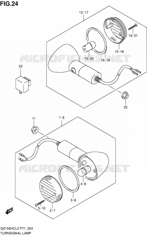 CLIGNOTANTS Suzuki MOTO 150 GZ 2012  GZ150HC L2 (P71)