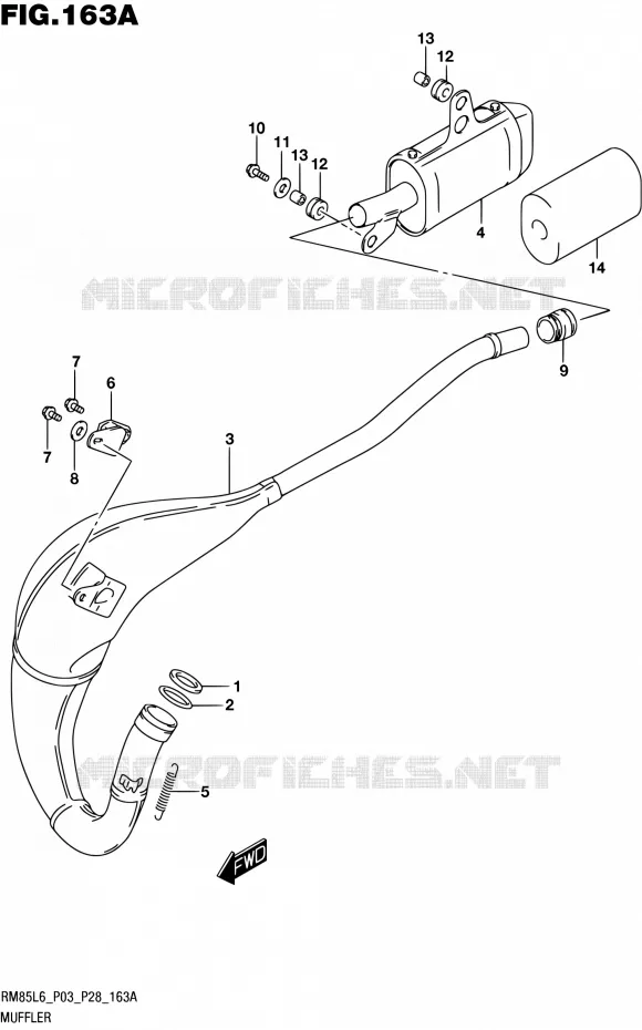 SILENCIEUX Suzuki MOTO 85 RM 2016  RM85 L6 (P03,P28)