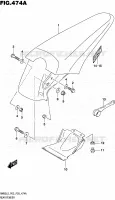 GARDE BOUE ARRIERE (RM85L5 P03) pour Suzuki RM 85 2015