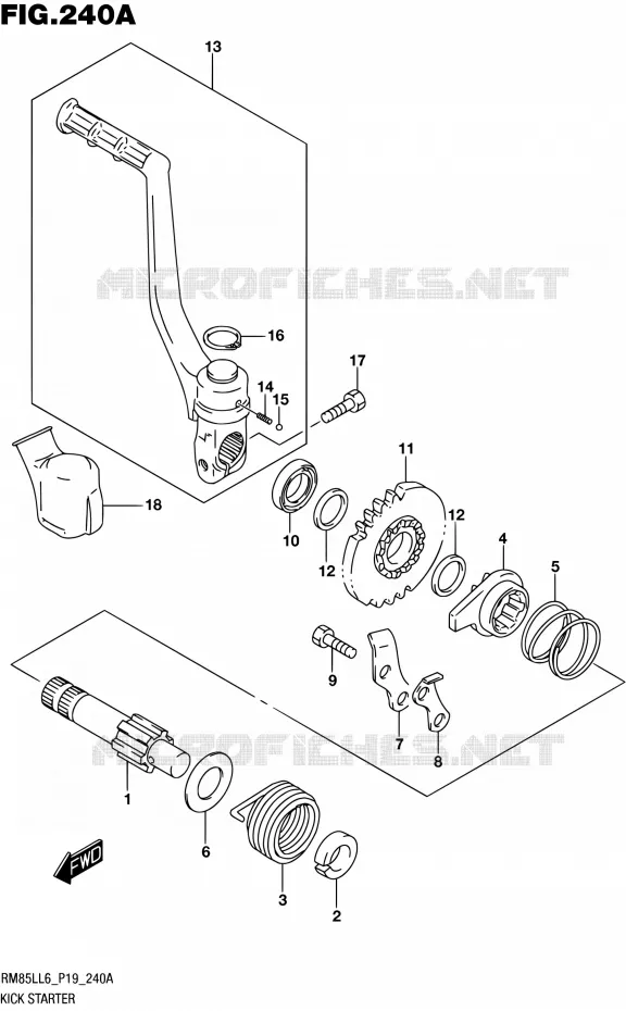 KICK Suzuki MOTO 85 RM 2016  RM85L L6 (P19)