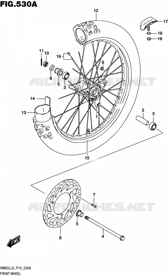 ROUE AVANT Suzuki MOTO 85 RM 2016  RM85L L6 (P19)