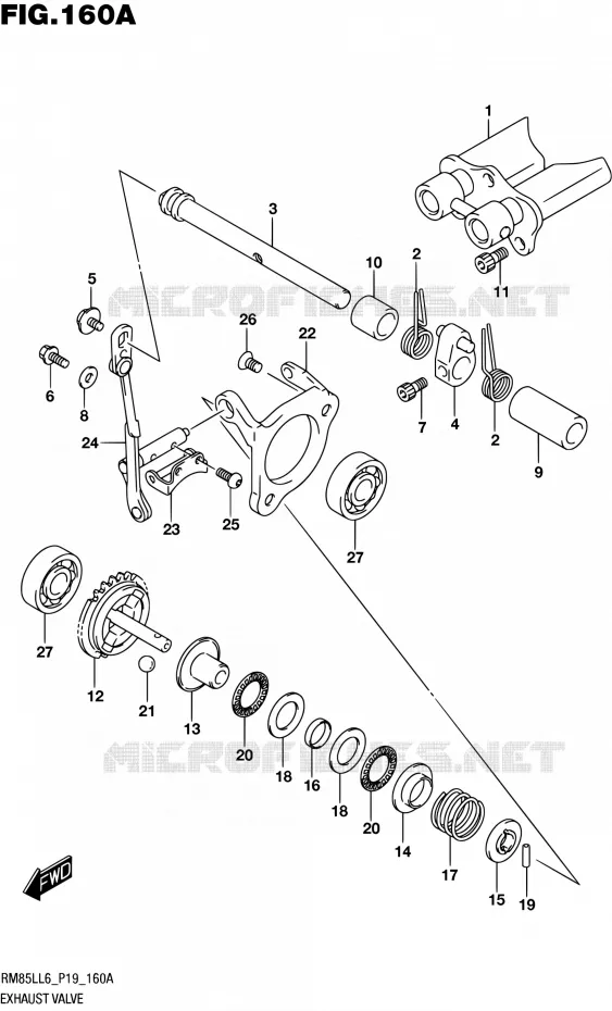 VALVE D'ECHAPPEMENT Suzuki MOTO 85 RM 2016  RM85L L6 (P19)