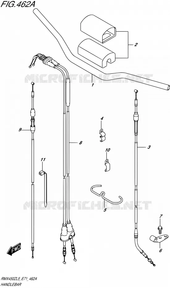 GUIDON Suzuki MOTO 450 RMX 2015  RMX450Z L5 (E71)