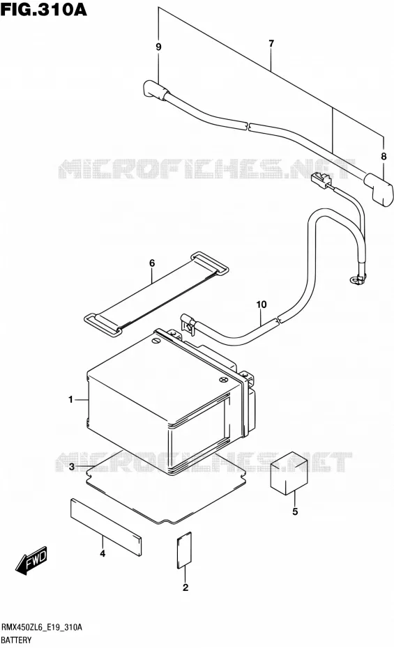 BATTERIE Suzuki MOTO 450 RMX 2016  RMX450Z L6 (E19)