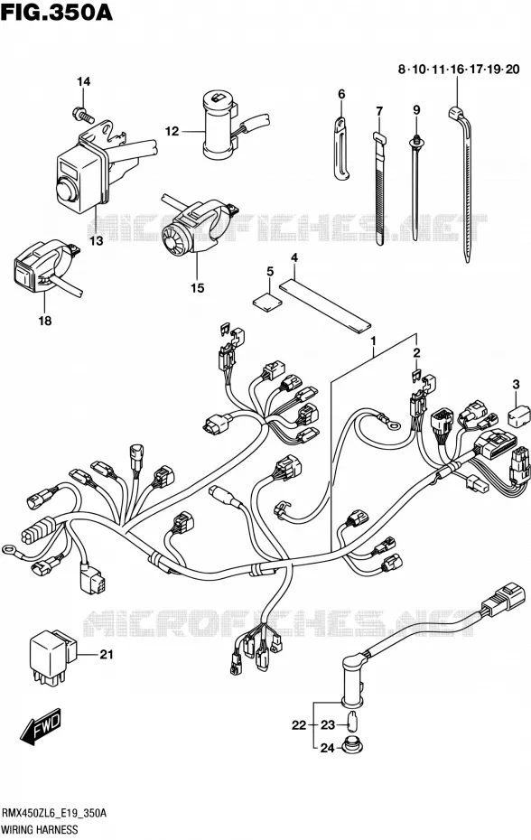 FAISCEAU ELECTRIQUE Suzuki MOTO 450 RMX 2016  RMX450Z L6 (E19)