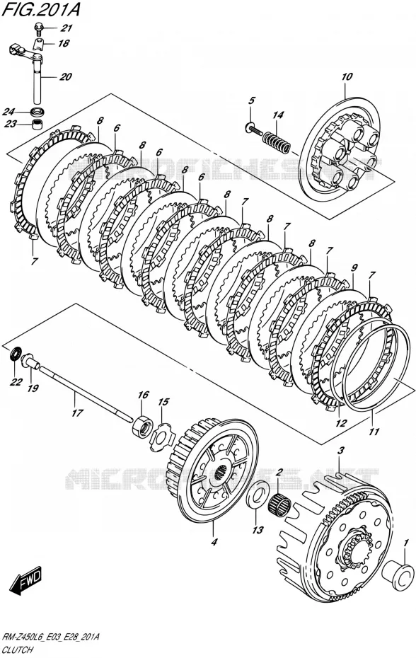 EMBRAYAGE Suzuki MOTO 450 RM-Z 2016  RM-Z450 L6 (E03,E28)