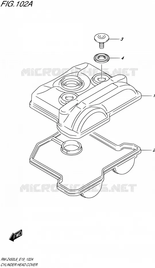 COUVRE CULASSE Suzuki MOTO 450 RM-Z 2016  RM-Z450 L6 (E19)