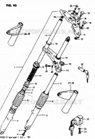 FOURCHE AVANT pour Suzuki VAN-VAN 50 1981