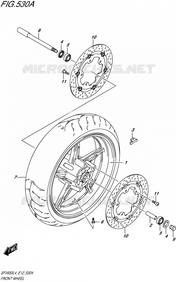 ROUE AVANT Suzuki MOTO 650 GLADIUS 2014  SFV650 L4 (E12)
