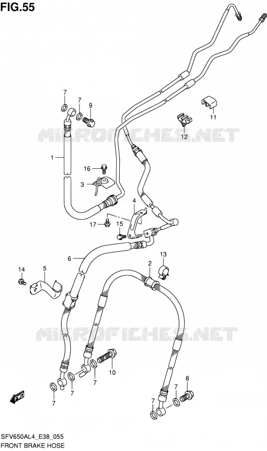 DURITE DE FREIN AVANT Suzuki MOTO 650 GLADIUS 2014  SFV650A L4 (E38)