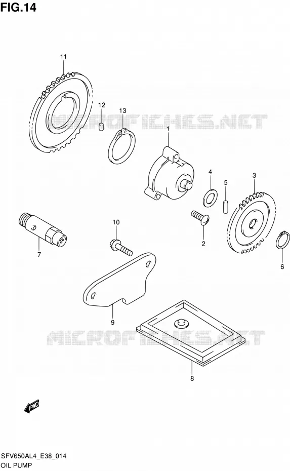 POMPE A HUILE Suzuki MOTO 650 GLADIUS 2014  SFV650A L4 (E38)