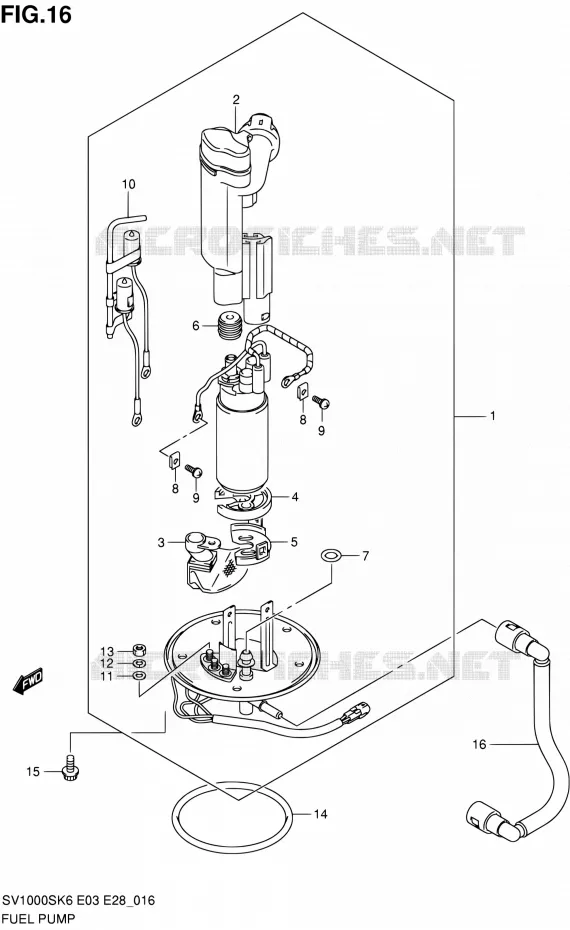 POMPE A ESSENCE Suzuki MOTO 1000 SV-S 2007  SV1000S K7 (E33)
