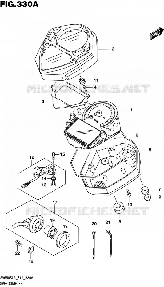 COMPTEUR Suzuki MOTO 650 SV-S 2015  SV650S L5 (E19)