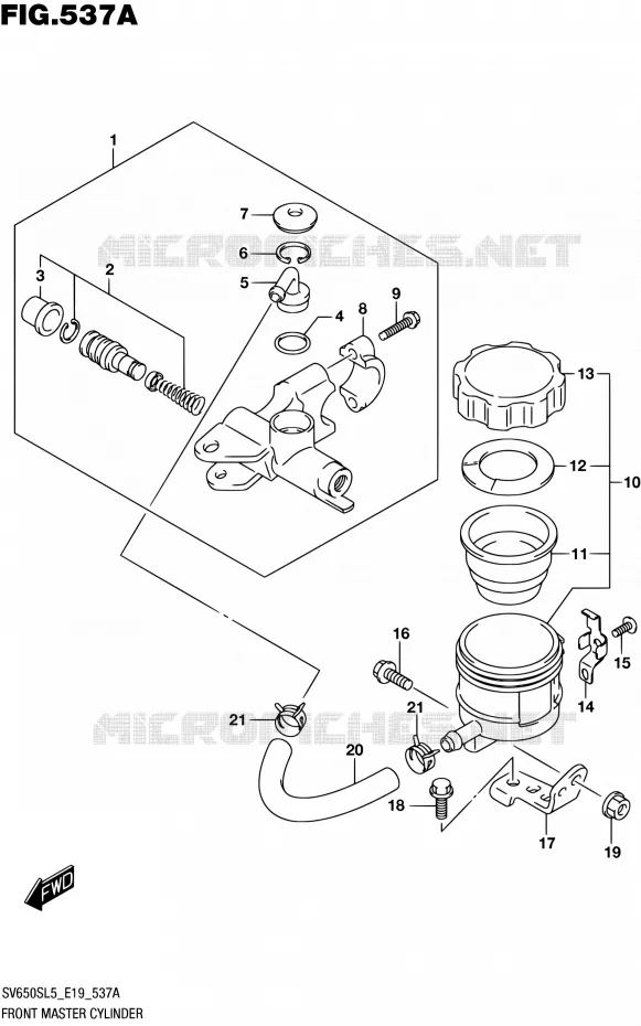 MAITRE CYLINDRE AVANT Suzuki MOTO 650 SV-S 2015  SV650S L5 (E19)