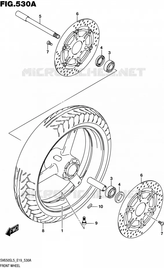 ROUE AVANT Suzuki MOTO 650 SV-S 2015  SV650S L5 (E19)