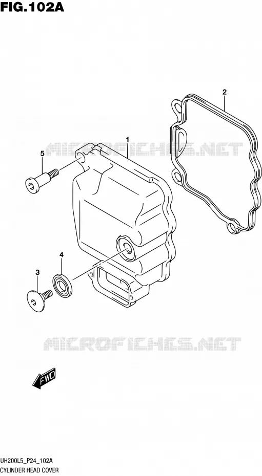 COUVRE CULASSE Suzuki SCOOTER 200 BURGMAN 2015  UH200 L5 (P24)