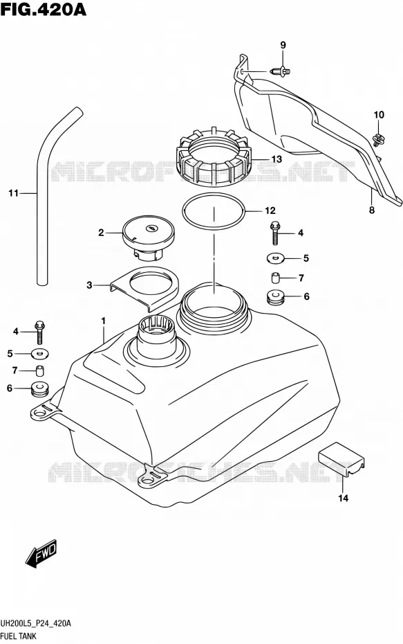 RESERVOIR D'ESSENCE Suzuki SCOOTER 200 BURGMAN 2015  UH200 L5 (P24)