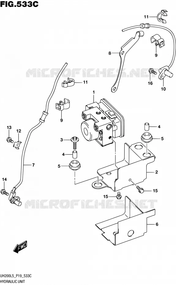SYSTÈME ABS (UH200AL5 P34) Suzuki SCOOTER 200 BURGMAN 2015  UH200A L5 (P19)